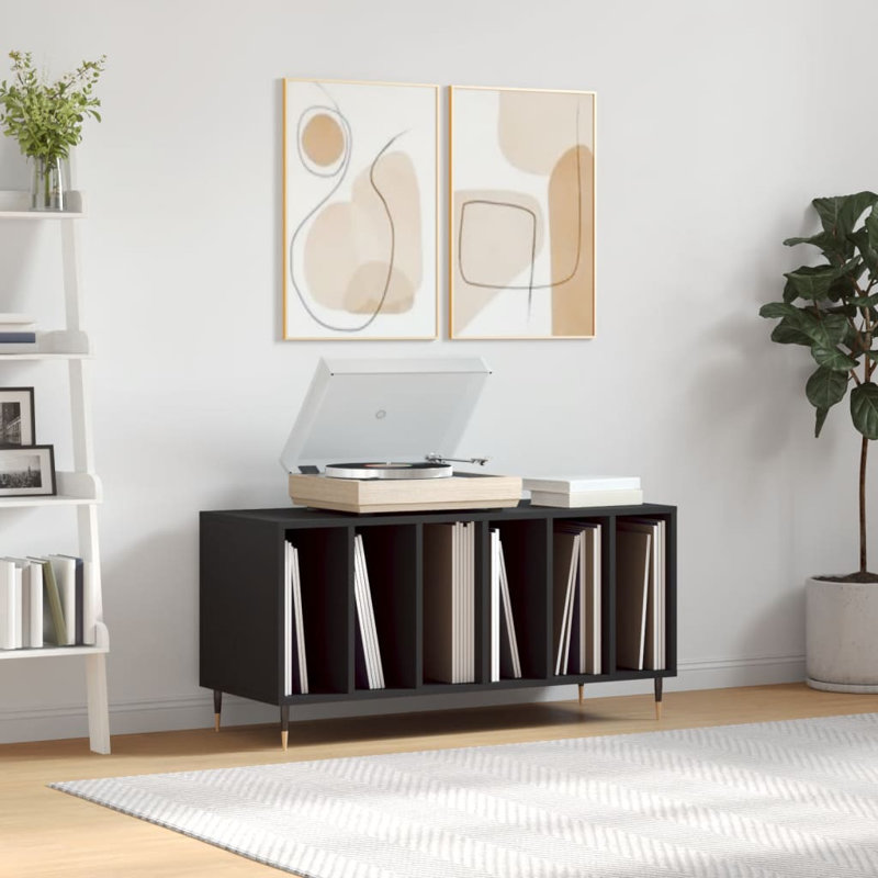48cm H Media Shelves, Black