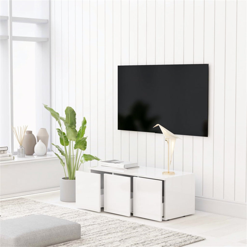 Andj TV Cabinet 80 x 34 x 30 cm Engineered Wood, White