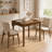 Extendable Dining Table, Rectangular Drop Leaf Table with Solid Wood Legs, Walnut Expandable Kitchen Table for Small Spaces