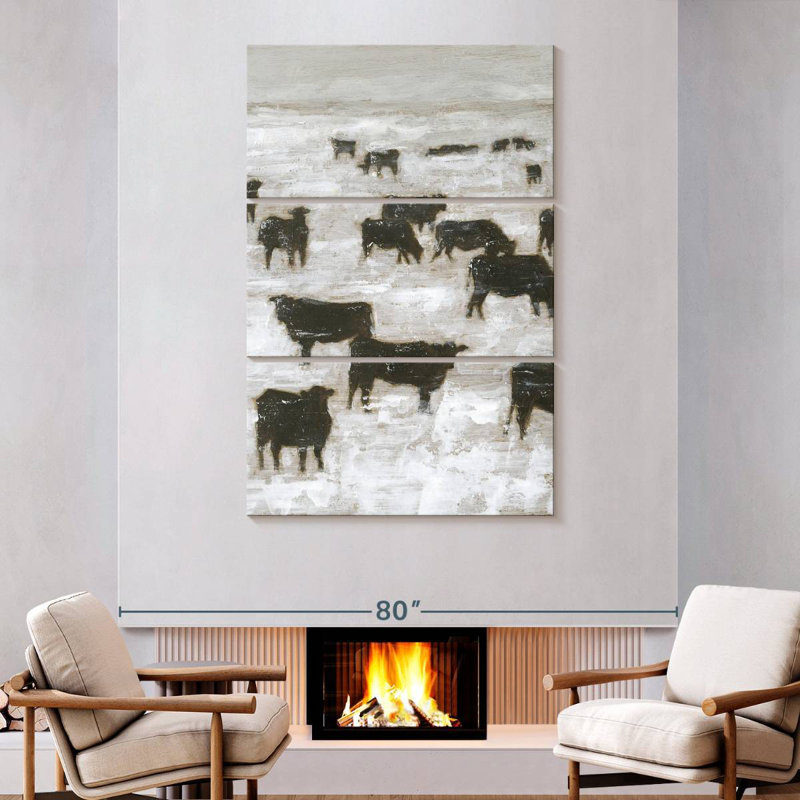 Brampt Winter Grazing II, 74" H x 48" W