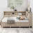 Wood Daybed With Sturdy Construction Multi-Storage Shelves And 3 Drawers No Box Spring Required-749261740
