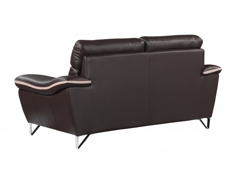 Arik Three Piece Indoor Genuine Leather Six Person Seating Set