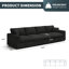 Canapé modulaire rembourré Obala-2036912394