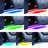 Top Grain Leather Home Theater Seating 7 Color Ambient Lighting Row Of 4 Loveseat Middle-1805765520