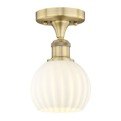 Edison - Adriao - Plafonnier semi-encastré 1 lumière - Abat-jour Adriao