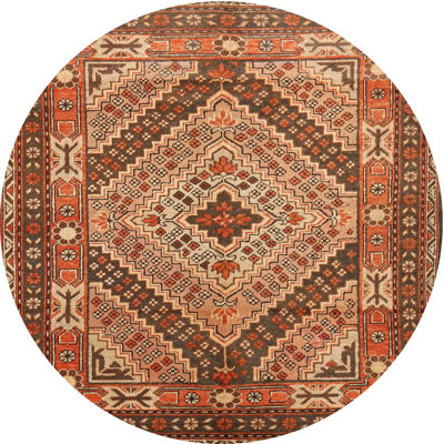 Tapis oriental brun / orange / rouge
