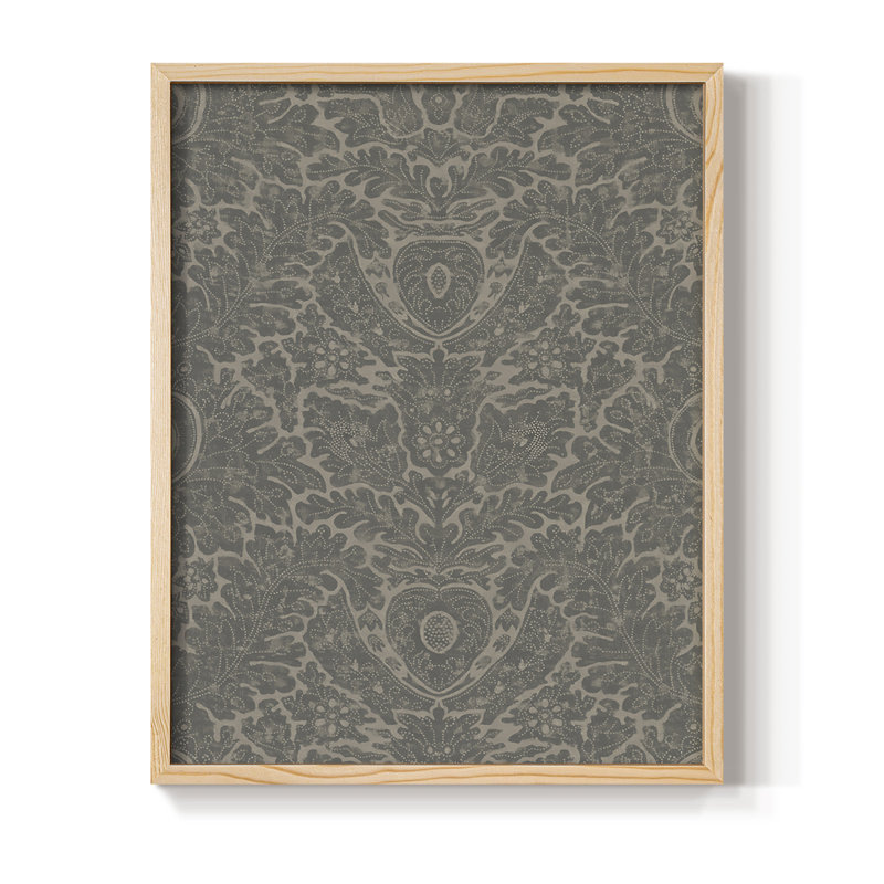 «Vintage Abstract Print», reproduction encadrée en bois massif, H 21 po x l 17 po, Naturel