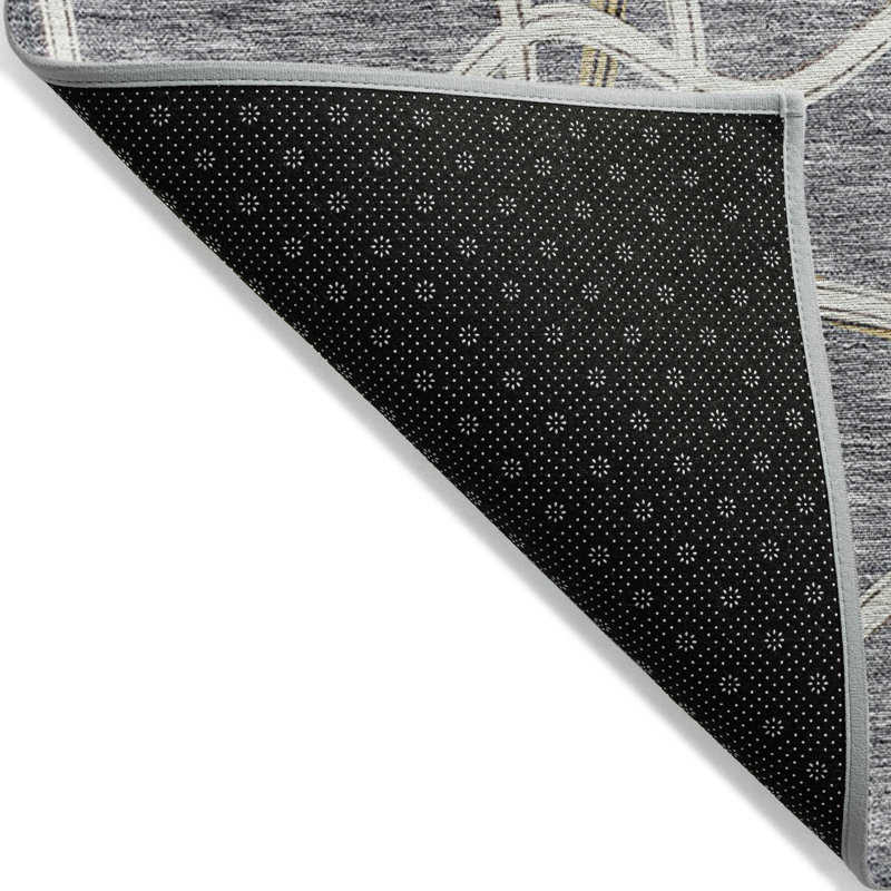  Aleg Area Rug with Non-Slip Backing, Rectangle 2'6" x 3'10"