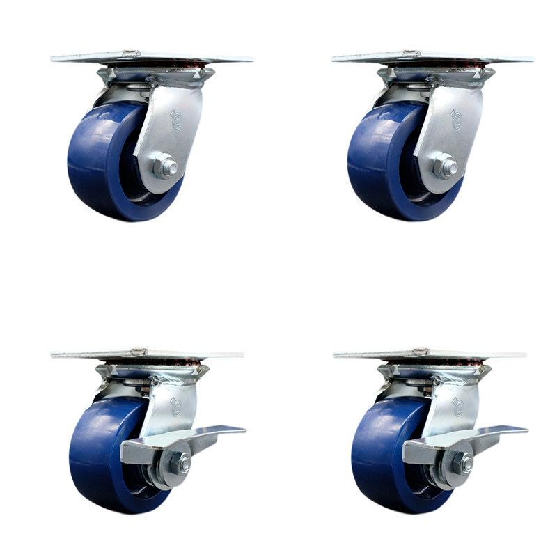 4 Piece Solid Poly Caster Set