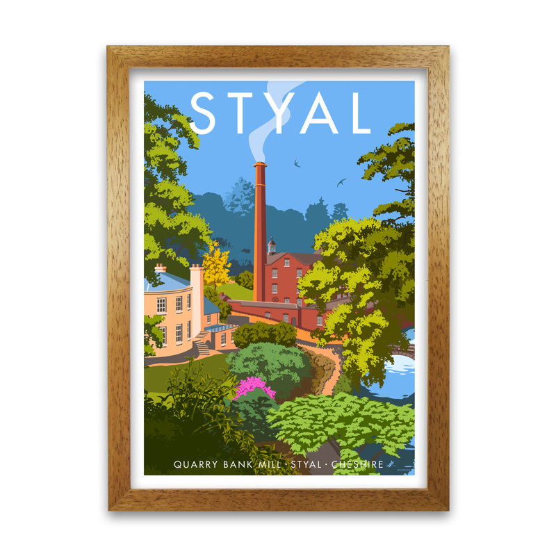 Styal by Stephen Millership - Print, Oak, 84.1 cm H x 59.4 cm W x 5 cm D