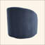 Fauteuil demi-tonneau pivotant en bois massif Boucle-446839045