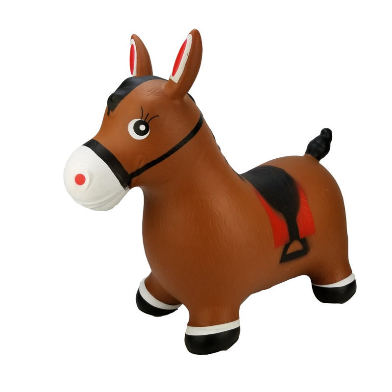 Trémie gonflable gonflable avec pompe BounceZiez, Cheval brun
