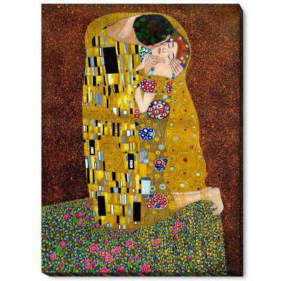 «The Kiss» par Gustav Klimt, peinture encadrée