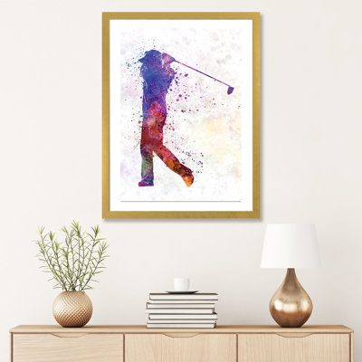 «Golfeur Swing Silhouette» par Paul Rommer - impression d'art graphique