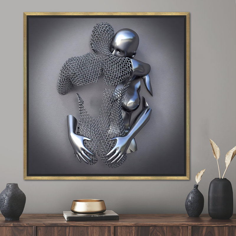 Print on Canvas, Framed Print without Mat, Gold, 60 cm H x 60 cm W