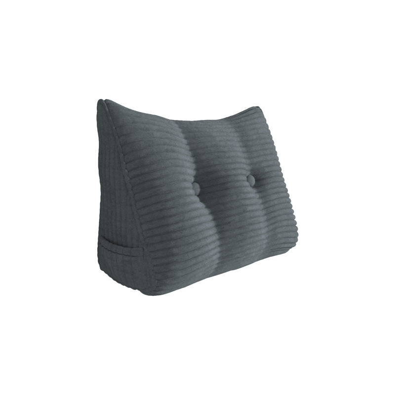 180 cm Wedge Back Pillow, Grey, 50cm H x 80cm W