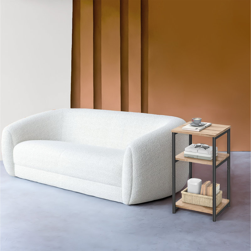 Side Table, Camel Brown, Black