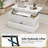 Lift Top Coffee Table with LED Light Strip, Extendable MDF Center Table with 4 Drawers & Hidden Compartment, Marble Texture-1332583983