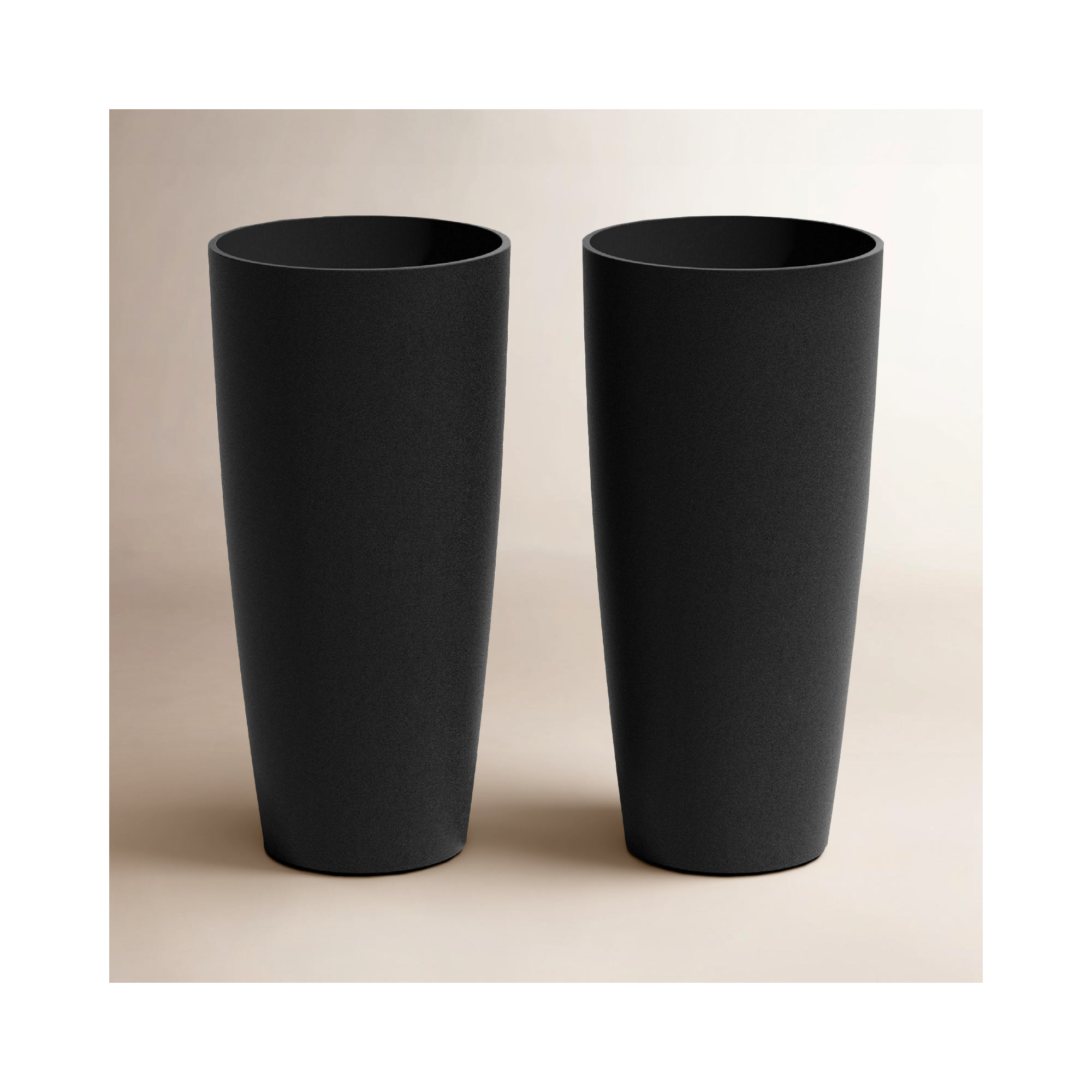Mason Series Selena Planter, Black, 2