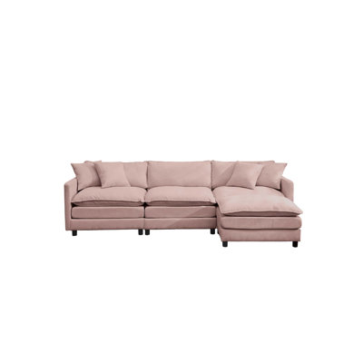 108-Inch L-Shaped Modular Frame Chenille Fabric Sofa, Featuring A Versatile Design That Adapts To Any Interior Space, Delivering Boundless Comfort And Contemporary Style.