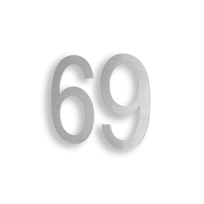 Numéro de maison à fixation flottante 6 po, 6/9