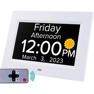 Extra Large Digital Calendar Clock with Date, Day, and Time Display for Home Office, Living Room, or Kitchen