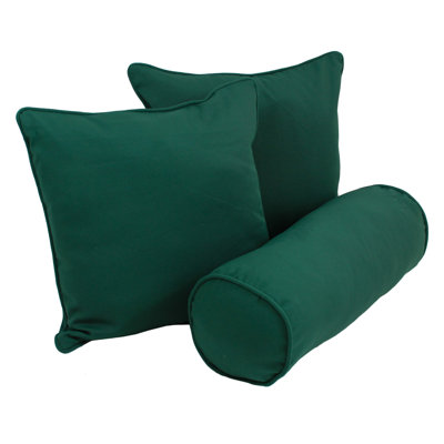 Cotton Blend Reversible Throw Pillow