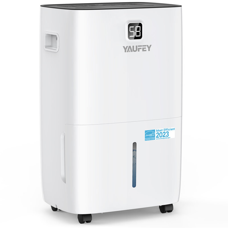 Déshumidificateur Energy Star 80 pintes pour jusqu'à 5000 Ft, contrôle intelligent de l'humidité, fonctionnement silencieux