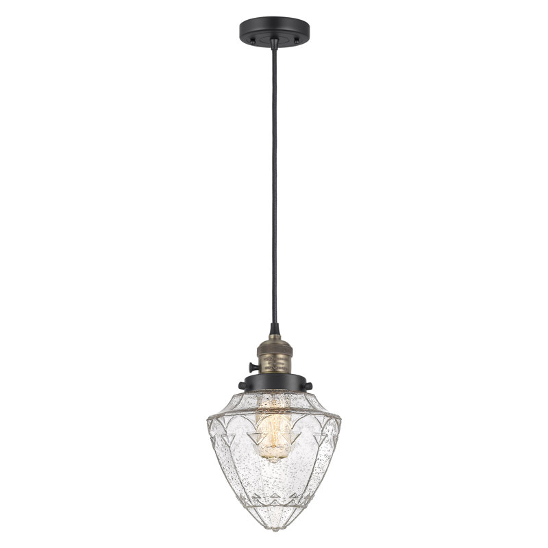 Franklin Restoration - Kymeshia - Mini-luminaire suspendu à cordon de 7 po - Interrupteur marche / arrêt - Ampoule DEL