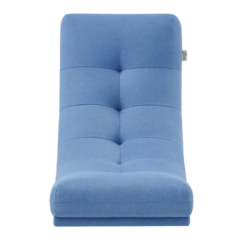Chaise de jeu berçante rembourrée Loungie Kaleo - Forme ergonomique et siège rembourré, Lin bleu