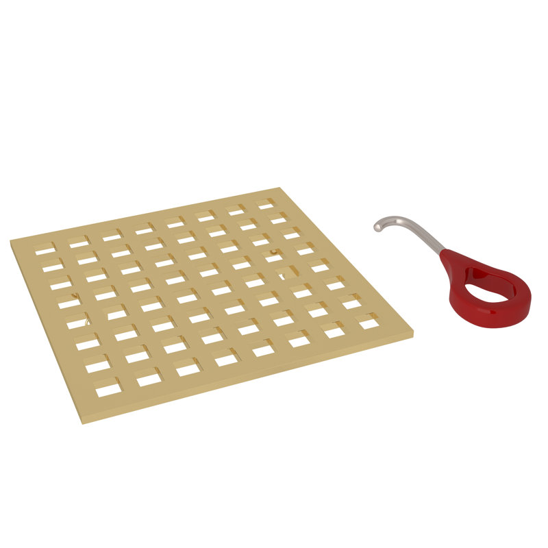 Matrix Decorative Drain Cover, Unlacquered Brass
