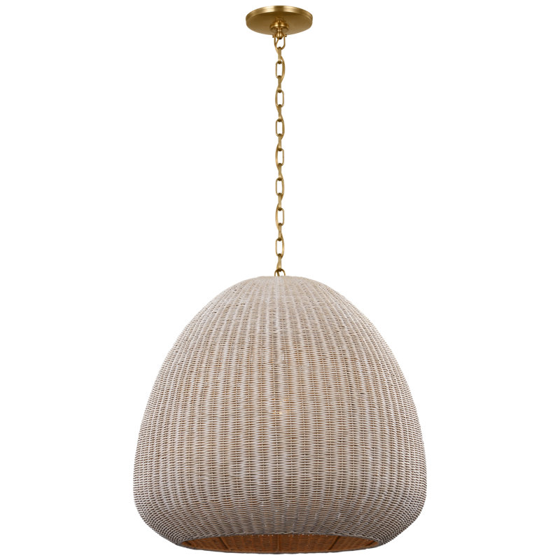 Kokomo 1 - Light Pendant by Chapman & Myers, Antique-Burnished Brass, Ash