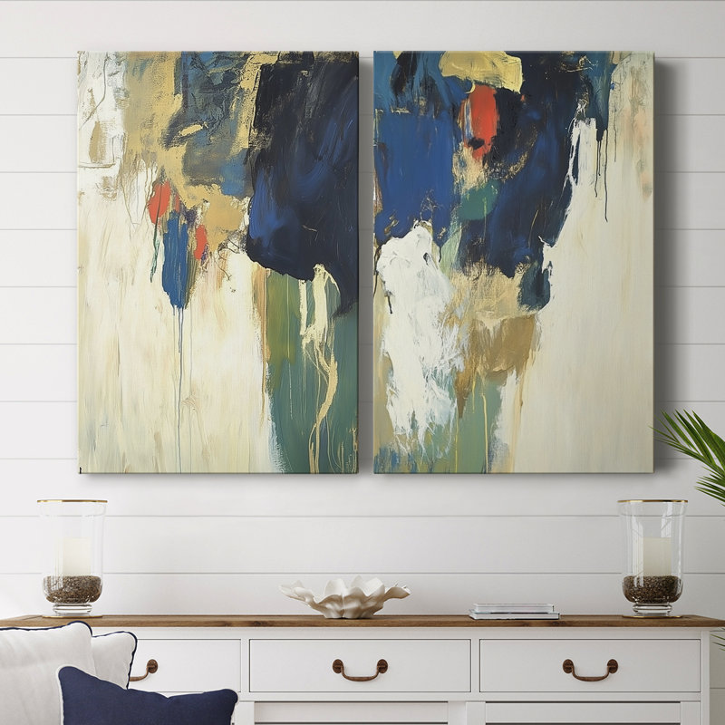 ABSTRACT Series DCCDVX-III - Toile tendue avec châssis de qualité supérieure - Prêt à être accroché, H 18 po x l 24 po