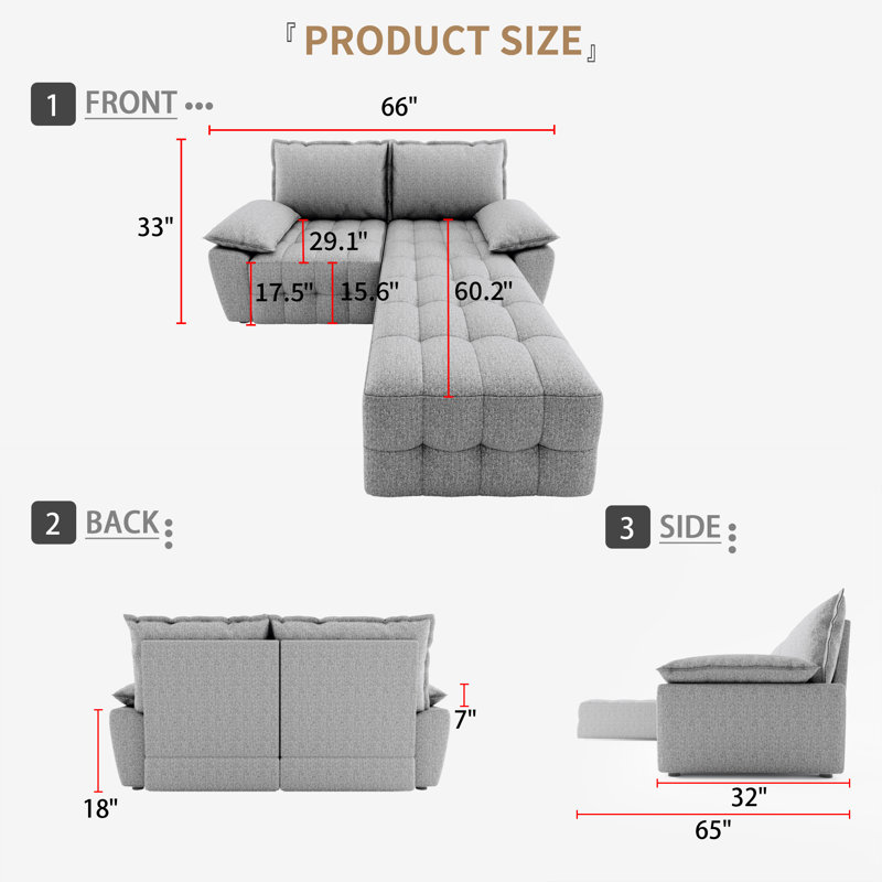 Canapé modulaire pour salon Eldene, Accoudoir à droite (vu de face)