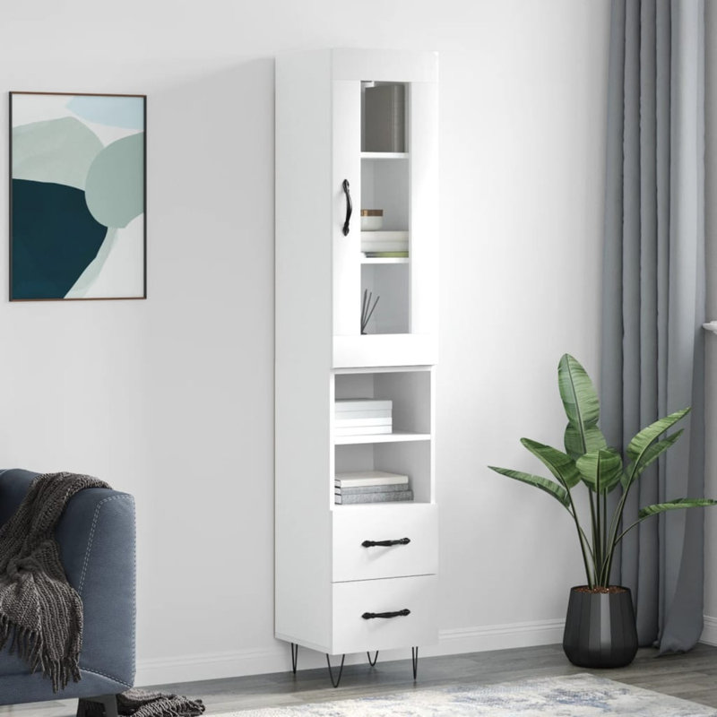 Apolito 180cm H x 35cm W Bookcase