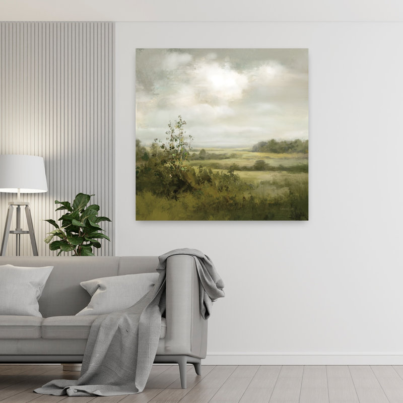 Art contemporain, paysage contemporain abstrait, art naturel, H 48 po x l 48 po
