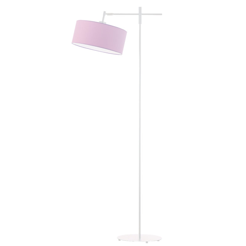 FLOOR LAMP Chileh, White, Clear/Purple