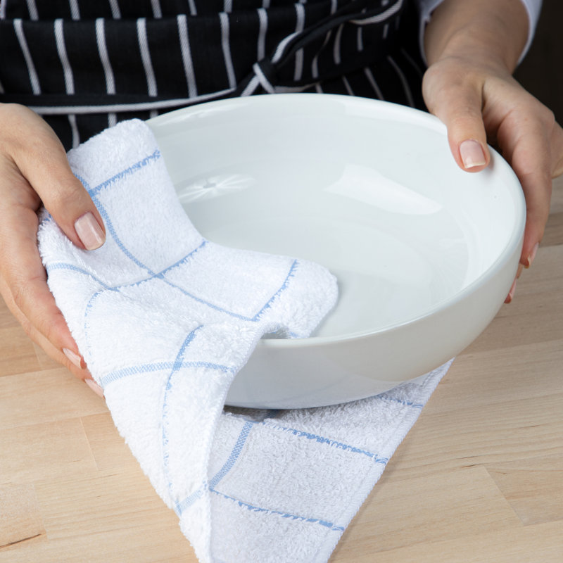 Cook's Linen 100% Cotton 12x12 Dishcloth (Pack of 12), Blue
