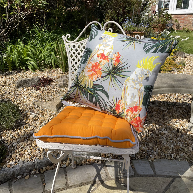 Garden Seat Cushion, Orange