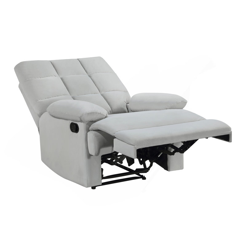 Fauteuil inclinable en velours, Gris clair
