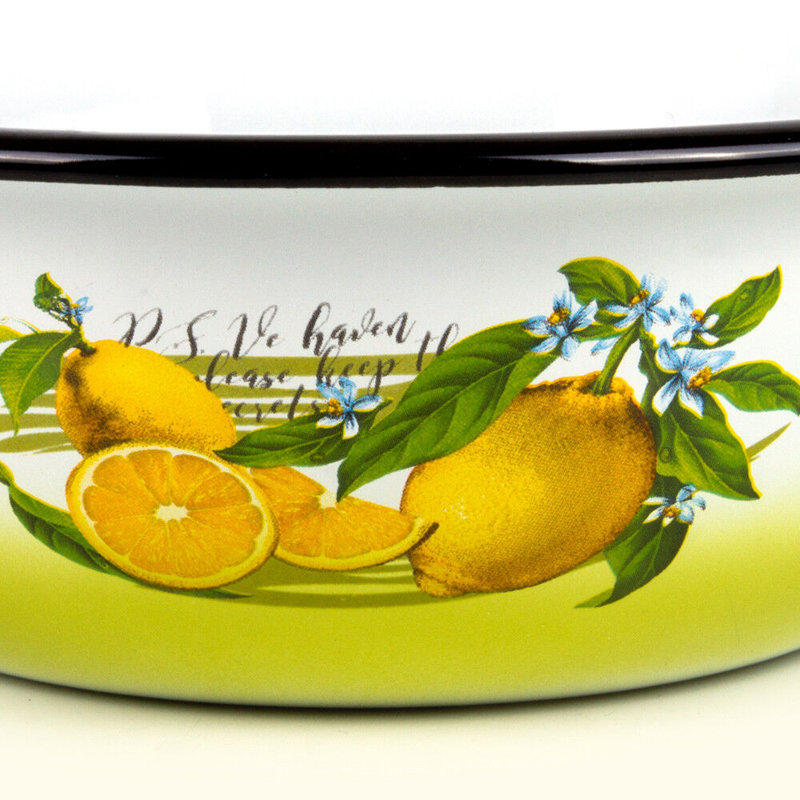 Lemon Enamel Bowl 2.5L