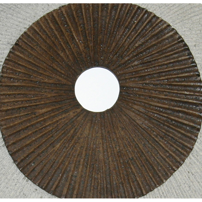 Décoration murale ronde double couche, H 14 po x l 14 po x P 1 po, Gris