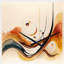 Grande horloge murale orange en forme de goutte - V brûlé - vagues uniques-106133747