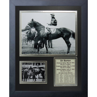 Sir Barton 1919 Triple Crown Winner Framed Memorabilia