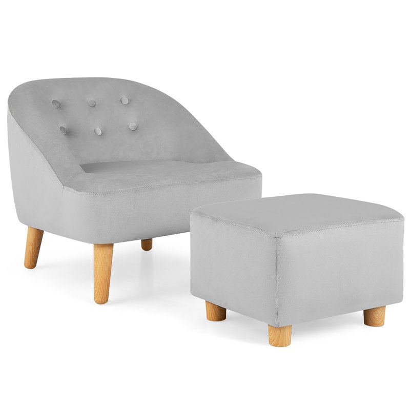 Fauteuil club avec repose-pieds Lorata