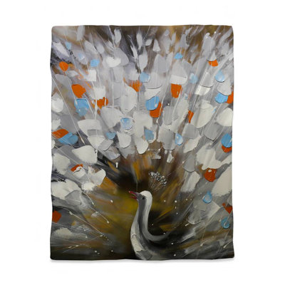 Abstract Peacock Blue Duvet Cover - Bird Animal Home Decor