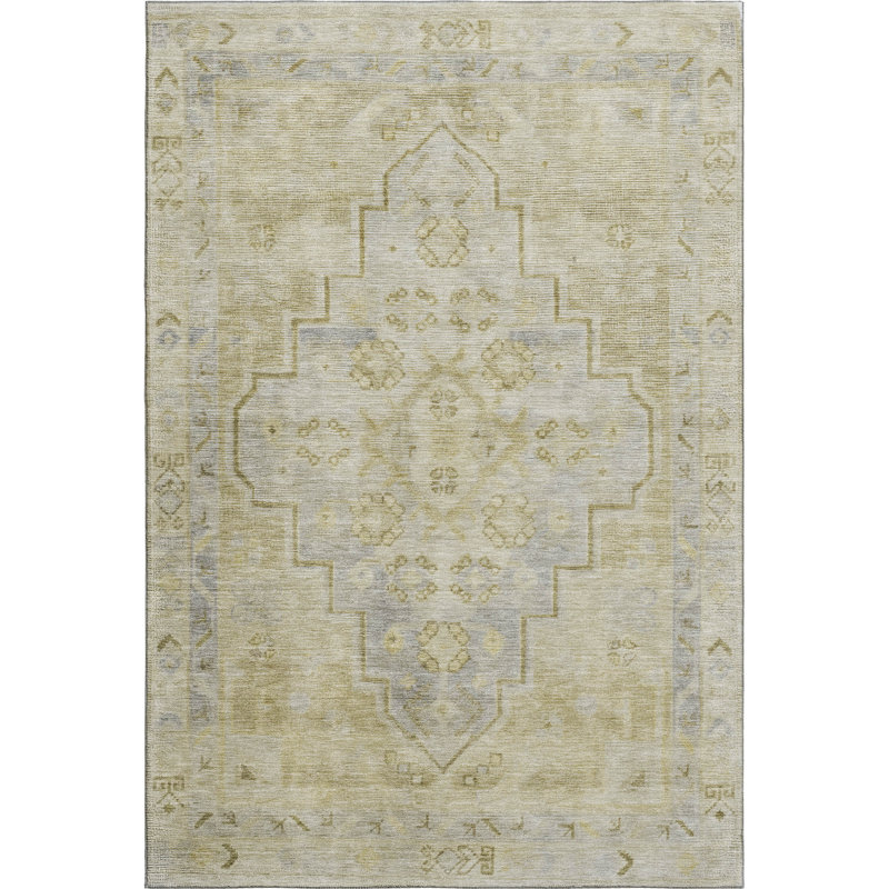 Premium Machine Washable Mayfield Border Rug, Rectangle 2'6" x 3'10"