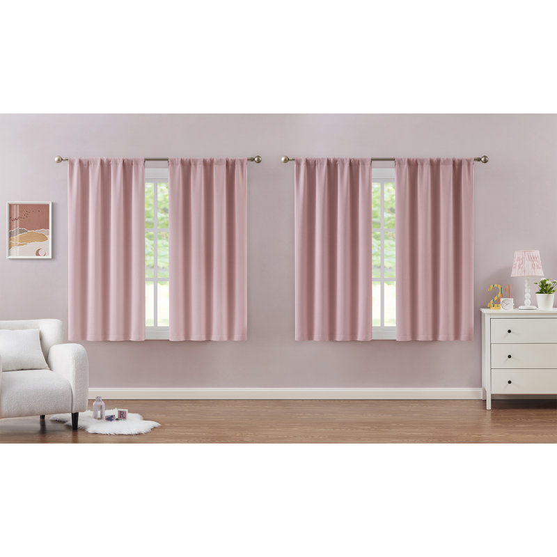 Rideau en polyester , Rougir, L 38 po x L 84 po