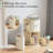 Rotating Bookshelf Tower, Solid Wood Rotating Bookshelf, 2 Tier Spinning Bookshelf With 2 Drawers, 360 Display Revolving Bookcase For Kids&adults, Round Corner Book Shelf For Bedroom, Living Room-1225186037