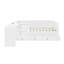 Lit plateforme double en bois avec 6 tiroirs, tablettes et coiffeuse, blanc-13512045